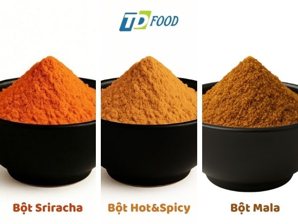 đặc trưng của 3 loại bột gia vị cay tại TD Food